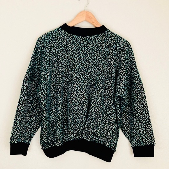 Vintage Leopard Jacquard Sweatshirt - Picture 1 of 6